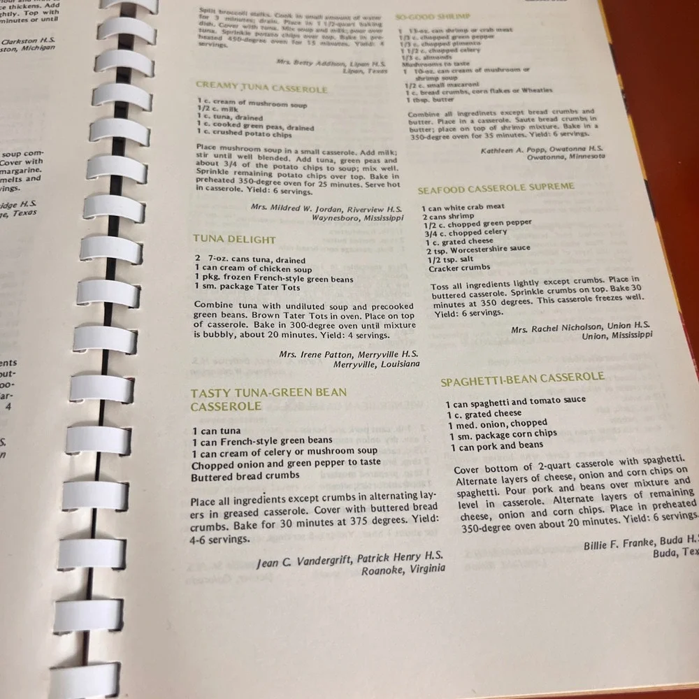 Vtg‎ 1978 Quick & Easy Dishes Cookbook Home Economics Teachers Revised Edition